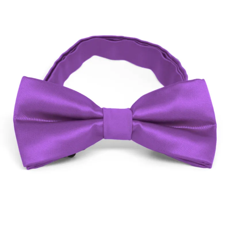 Plum Violet Band Collar Bow Tie sold by TieMart