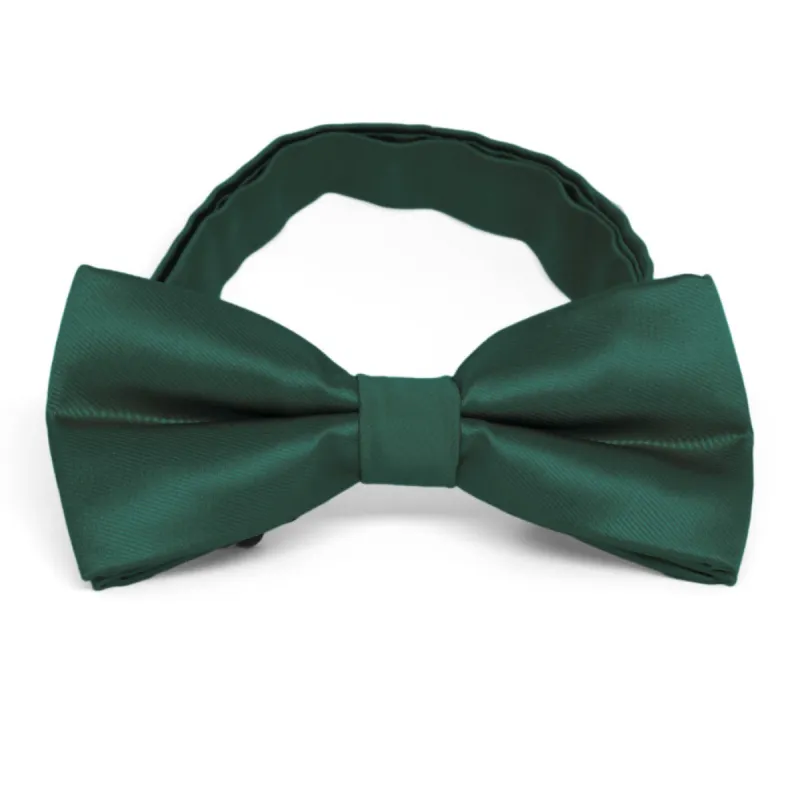 Hunter Green Band Collar Bow Tie sold by TieMart