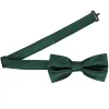 Hunter Green Band Collar Bow Tie sold by TieMart