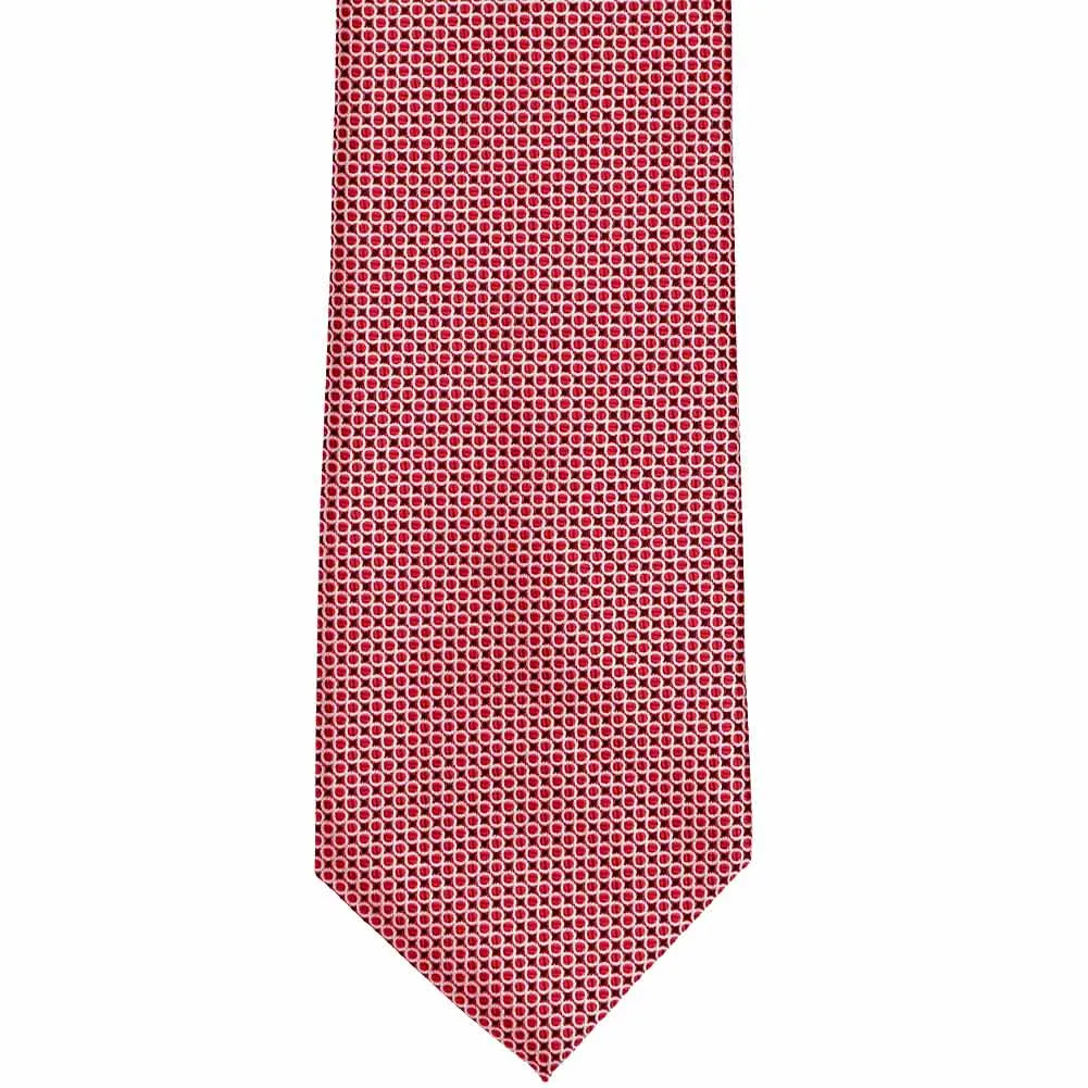 Red Henry Grain Pattern Extra Long Necktie sold by TieMart product image thumbnail 2