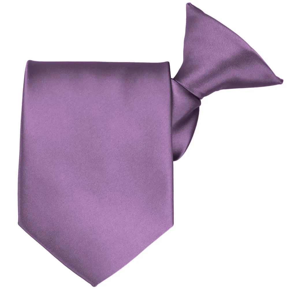 Wisteria Purple Premium Clip-On Tie sold by TieMart