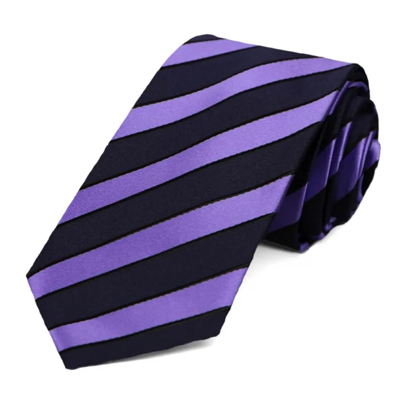 Purple Jarbridge Striped Slim Necktie sold by TieMart