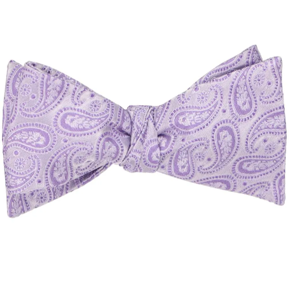 Thistle Purple Darlene Paisley Self-Tie Bow Tie sold by TieMart product image thumbnail 2
