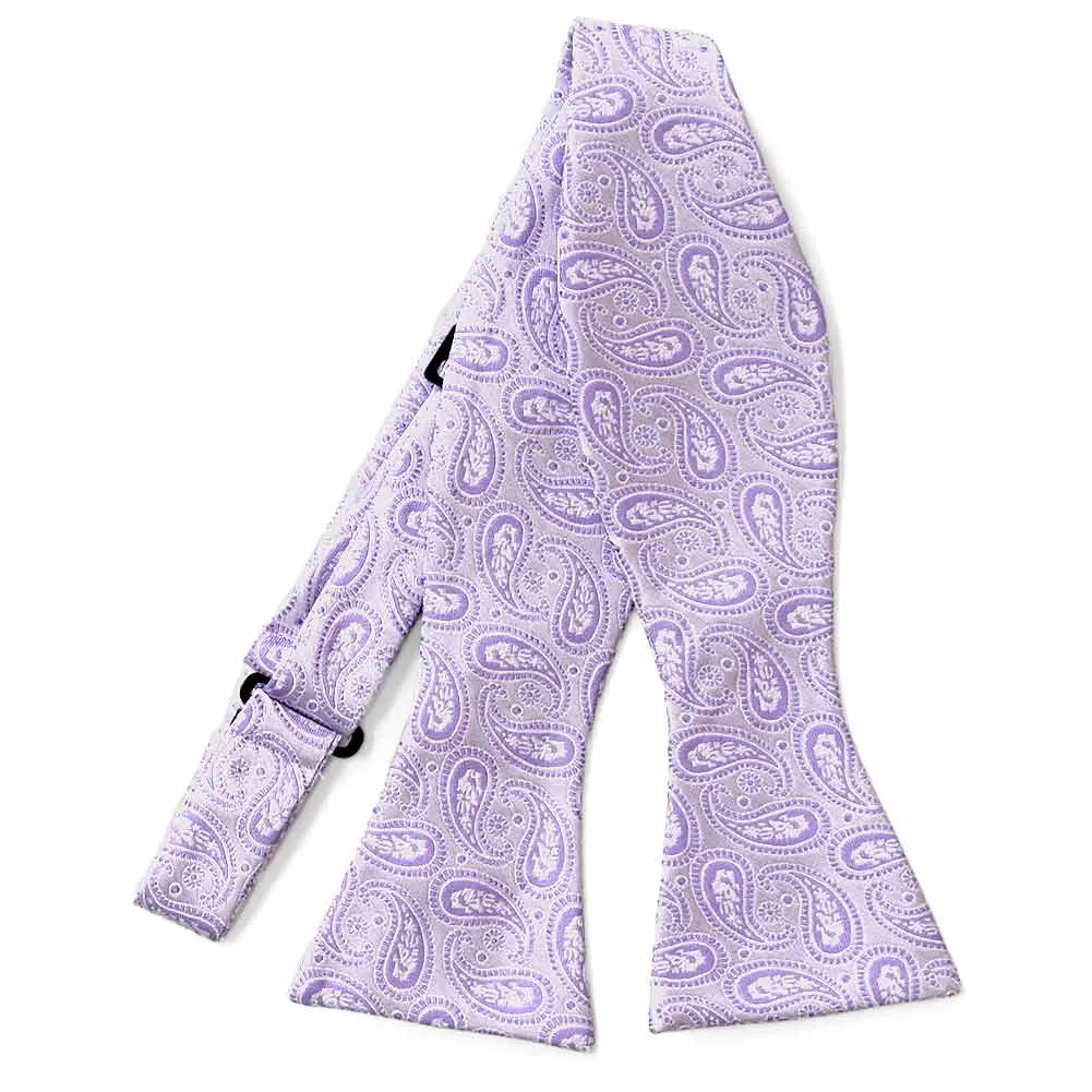 Thistle Purple Darlene Paisley Self-Tie Bow Tie sold by TieMart