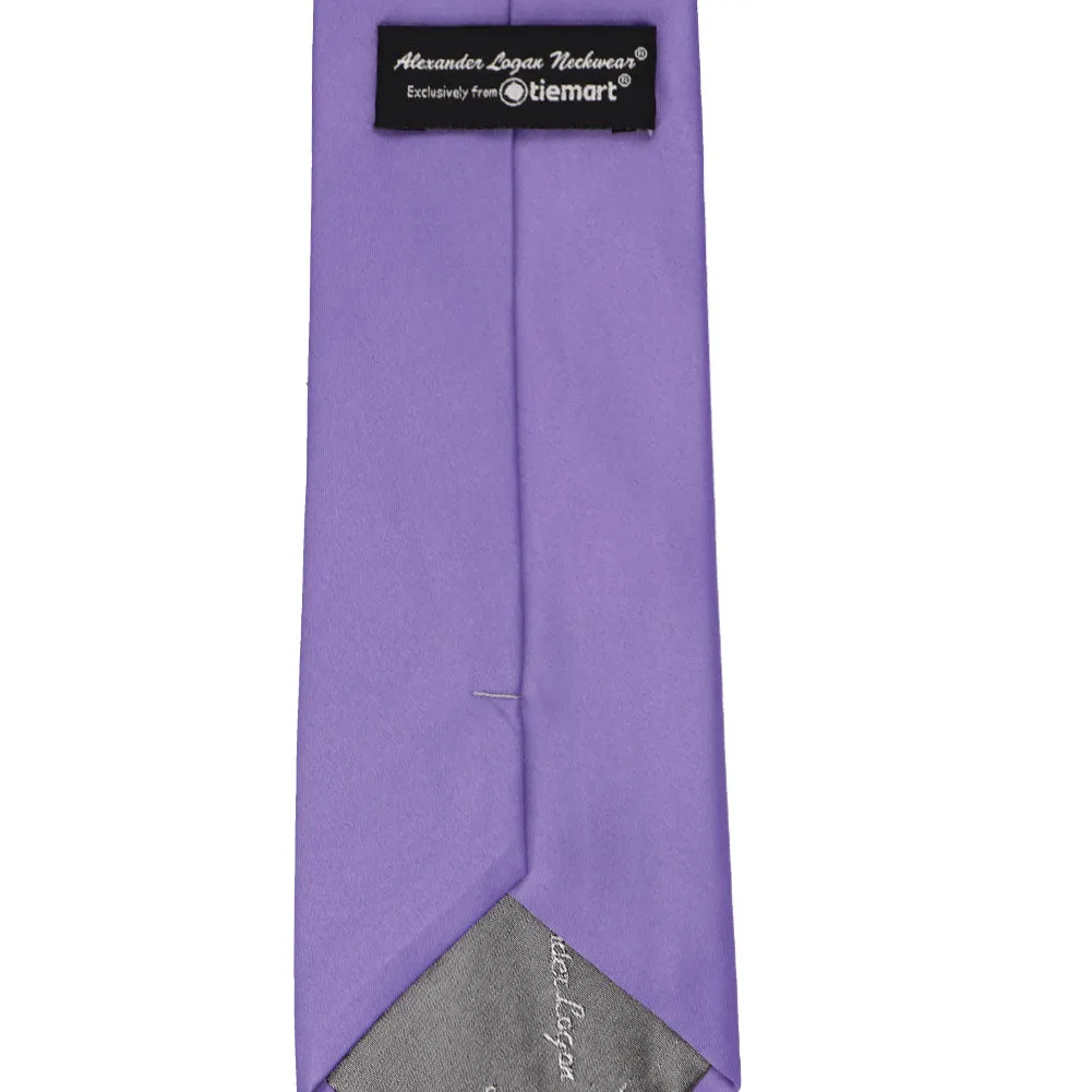 Light Purple Solid Color Necktie sold by TieMart product image thumbnail 3