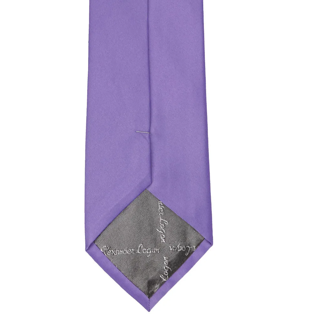 Light Purple Solid Color Necktie sold by TieMart product image thumbnail 4