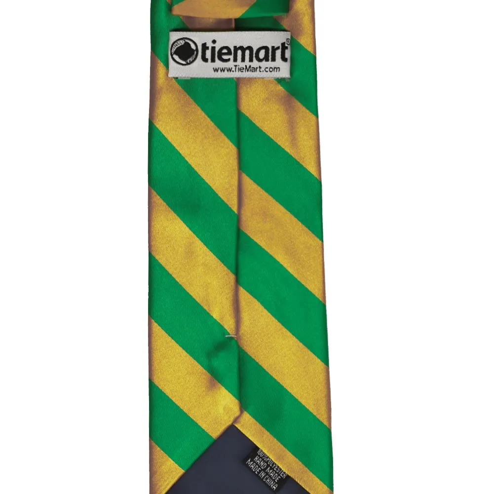 Kelly Green and Gold Striped Tie sold by TieMart product image thumbnail 4