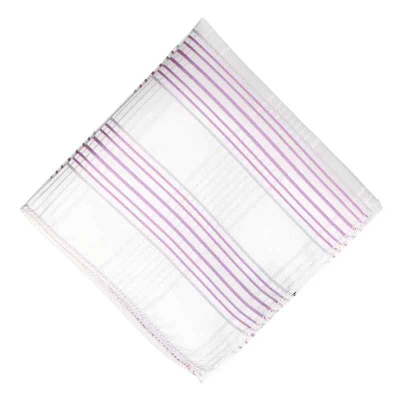 White Jeffrey Plaid Pocket Square sold by TieMart