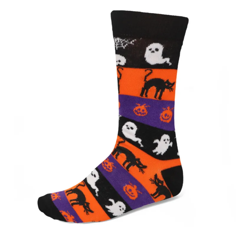 Men's Halloween Striped Socks sold by TieMart