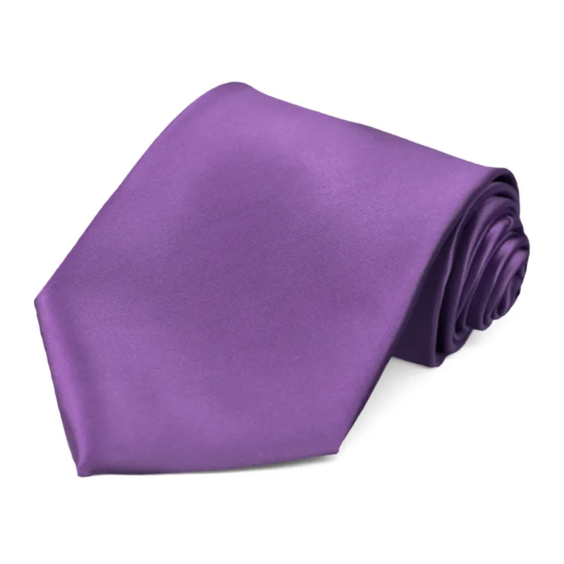 Perfectly Purple Solid Color Necktie sold by TieMart