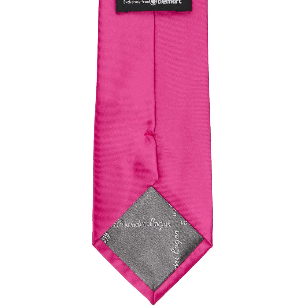 Fuchsia Extra Long Solid Color Necktie sold by TieMart product image thumbnail 3