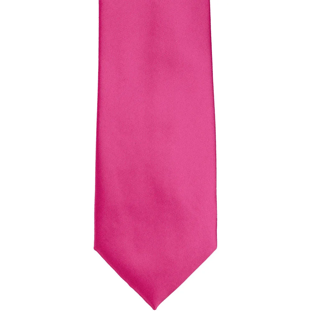 Fuchsia Extra Long Solid Color Necktie sold by TieMart product image thumbnail 2