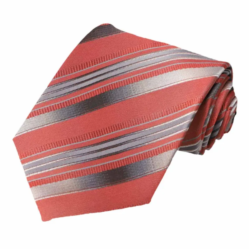 Persimmon Blackshear Striped Necktie sold by TieMart