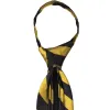Black and Gold Striped Zipper Tie sold by TieMart