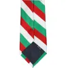 Kelly Green, Red and White Striped Tie sold by TieMart