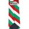 Kelly Green, Red and White Striped Tie sold by TieMart