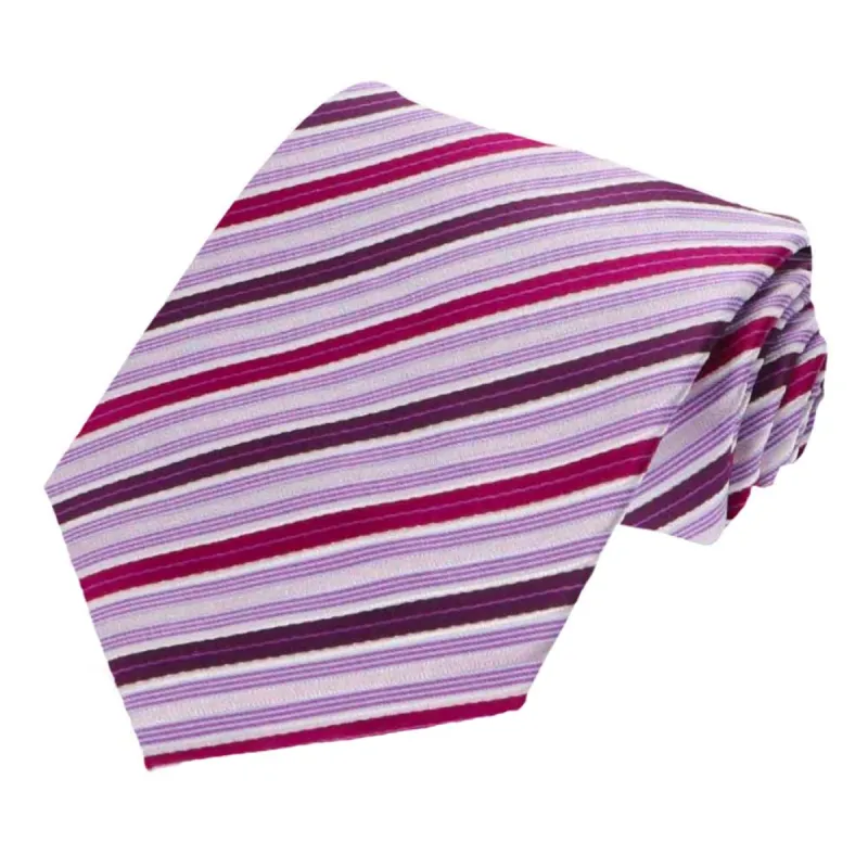 Orchid Stockton Striped Necktie sold by TieMart