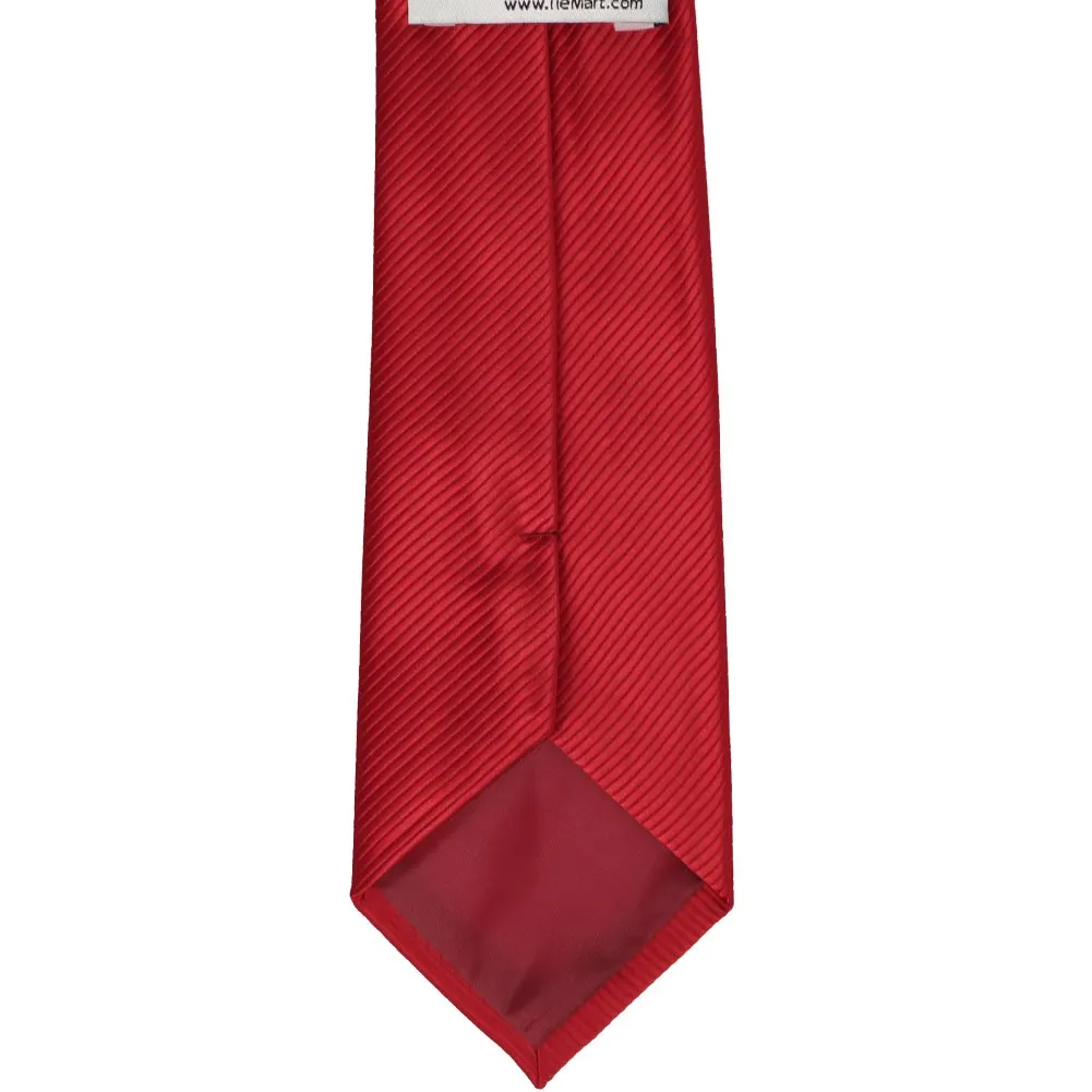 Red Ribbed Necktie, 3" Width sold by TieMart product image thumbnail 3