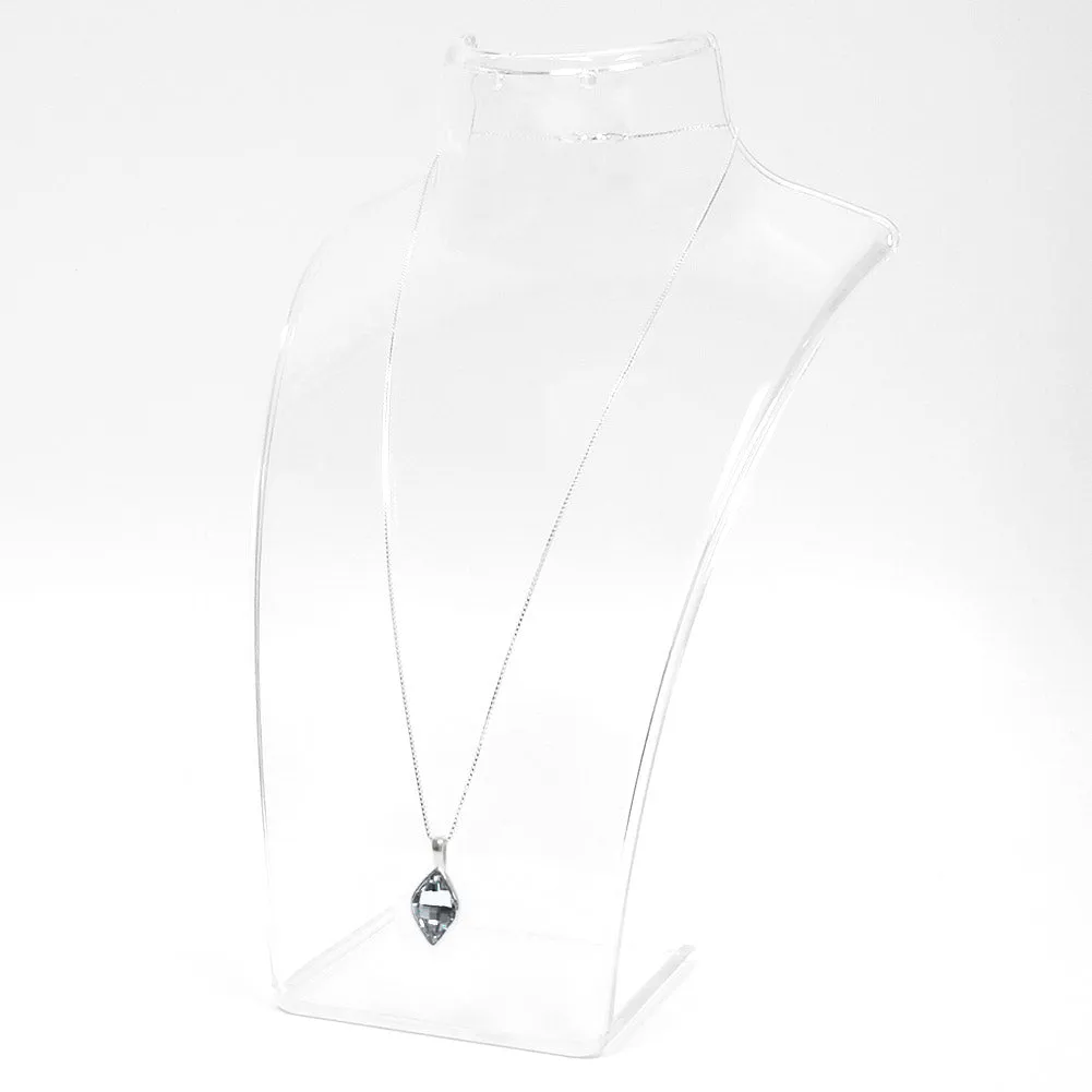 Silver Rhombus Shaped Crystal Necklace sold by TieMart product image thumbnail 2