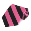 Hot Pink and Black Striped Tie sold by TieMart