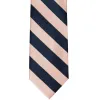 Petal and Navy Blue Extra Long Striped Tie sold by TieMart