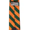 Hunter Green and Orange Striped Tie sold by TieMart