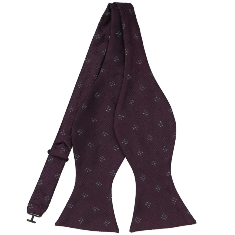 Eggplant Purple Denali Self-Tie Bow Tie sold by TieMart