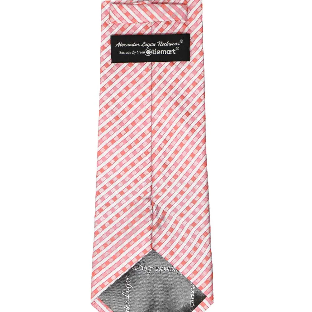 Perfect Pink George Plaid Necktie sold by TieMart product image thumbnail 4