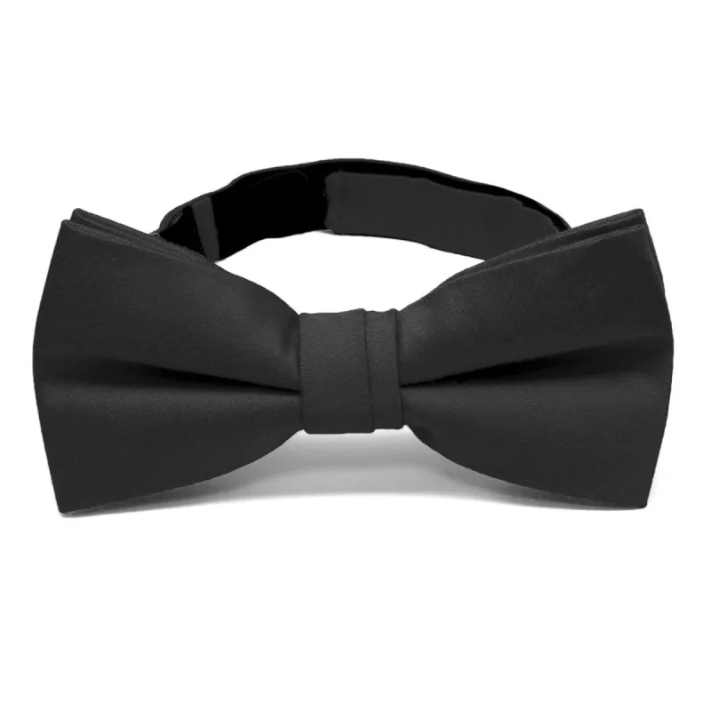 Black Cotton/Silk Bow Tie sold by TieMart