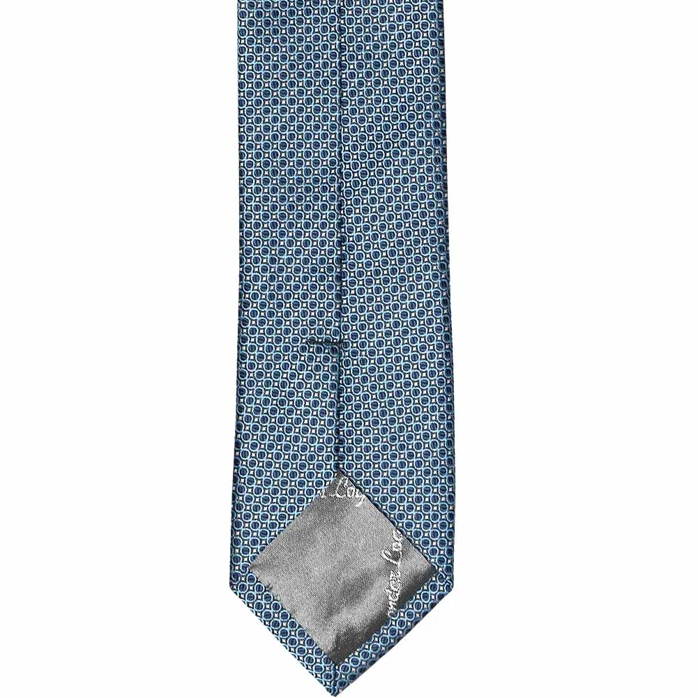 Dark Blue Henry Grain Pattern Slim Necktie, 2.5" Width sold by TieMart product image thumbnail 4