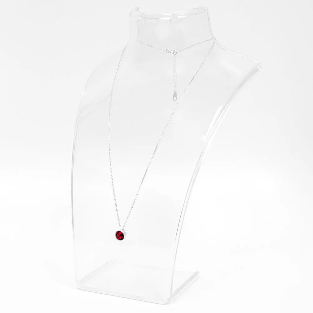 Dark Red Round Crystal Necklace sold by TieMart product image thumbnail 2