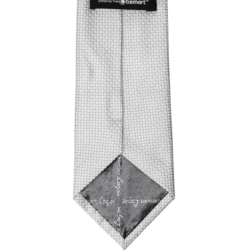 Soft Gray Henry Grain Pattern Necktie sold by TieMart product image thumbnail 4