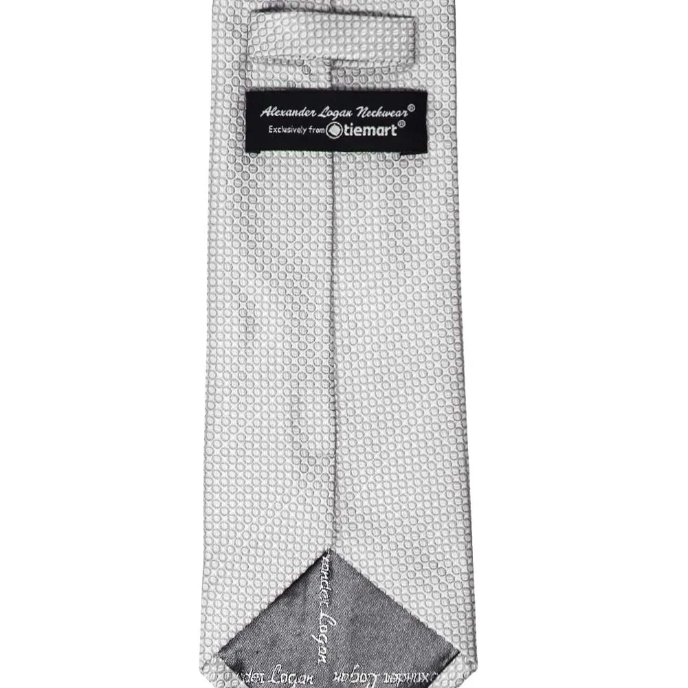 Soft Gray Henry Grain Pattern Necktie sold by TieMart product image thumbnail 3