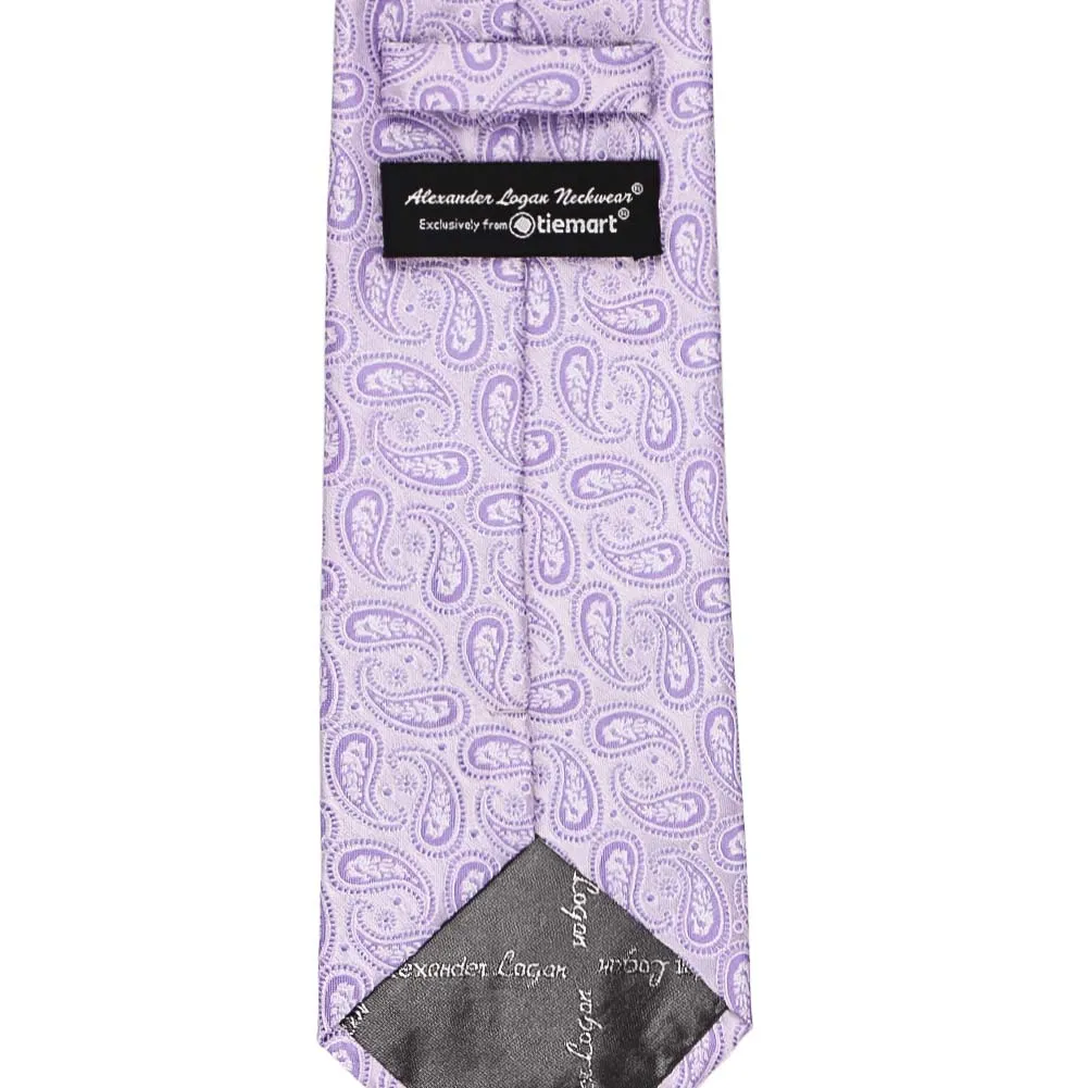 Thistle Purple Darlene Paisley Necktie sold by TieMart product image thumbnail 3