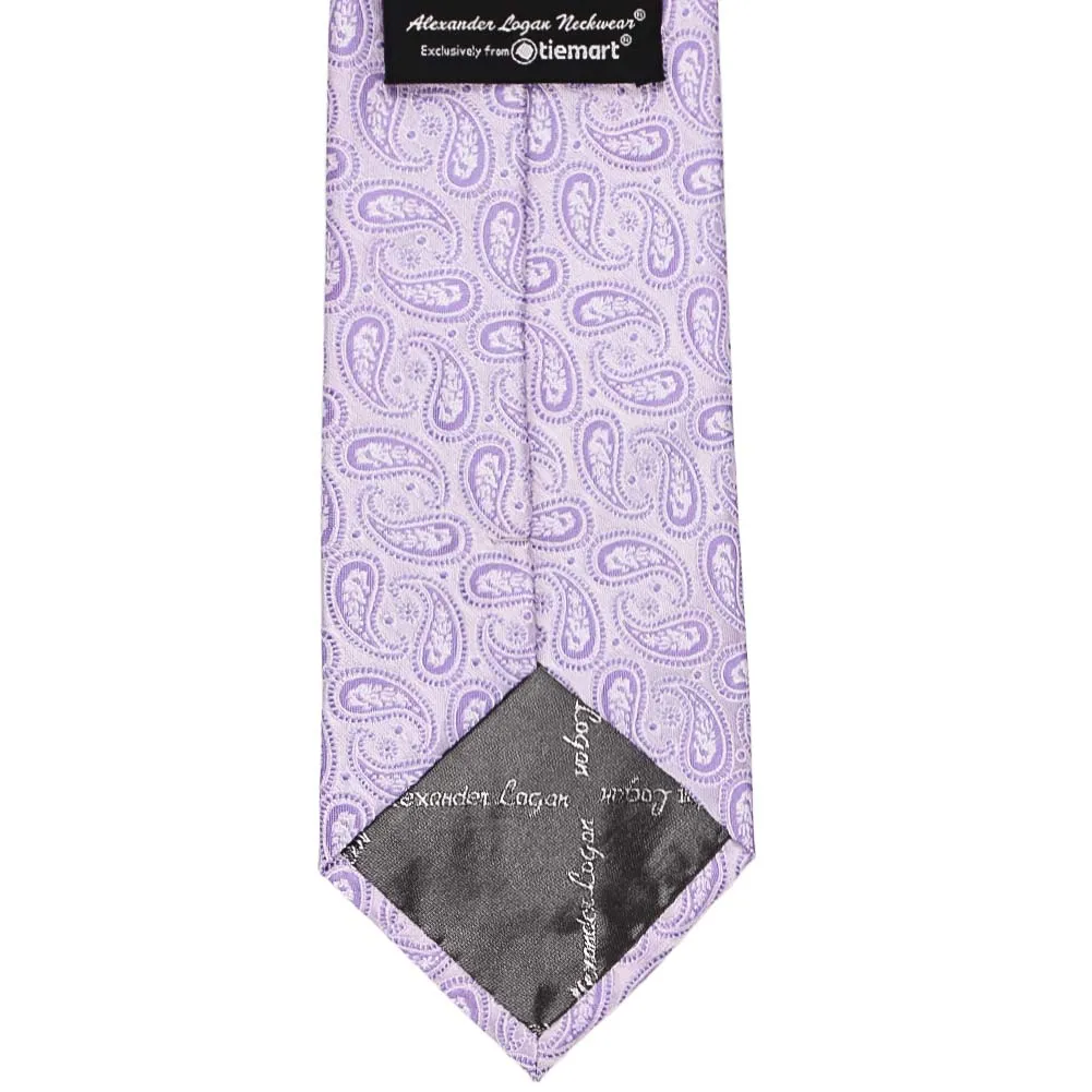 Thistle Purple Darlene Paisley Necktie sold by TieMart product image thumbnail 4
