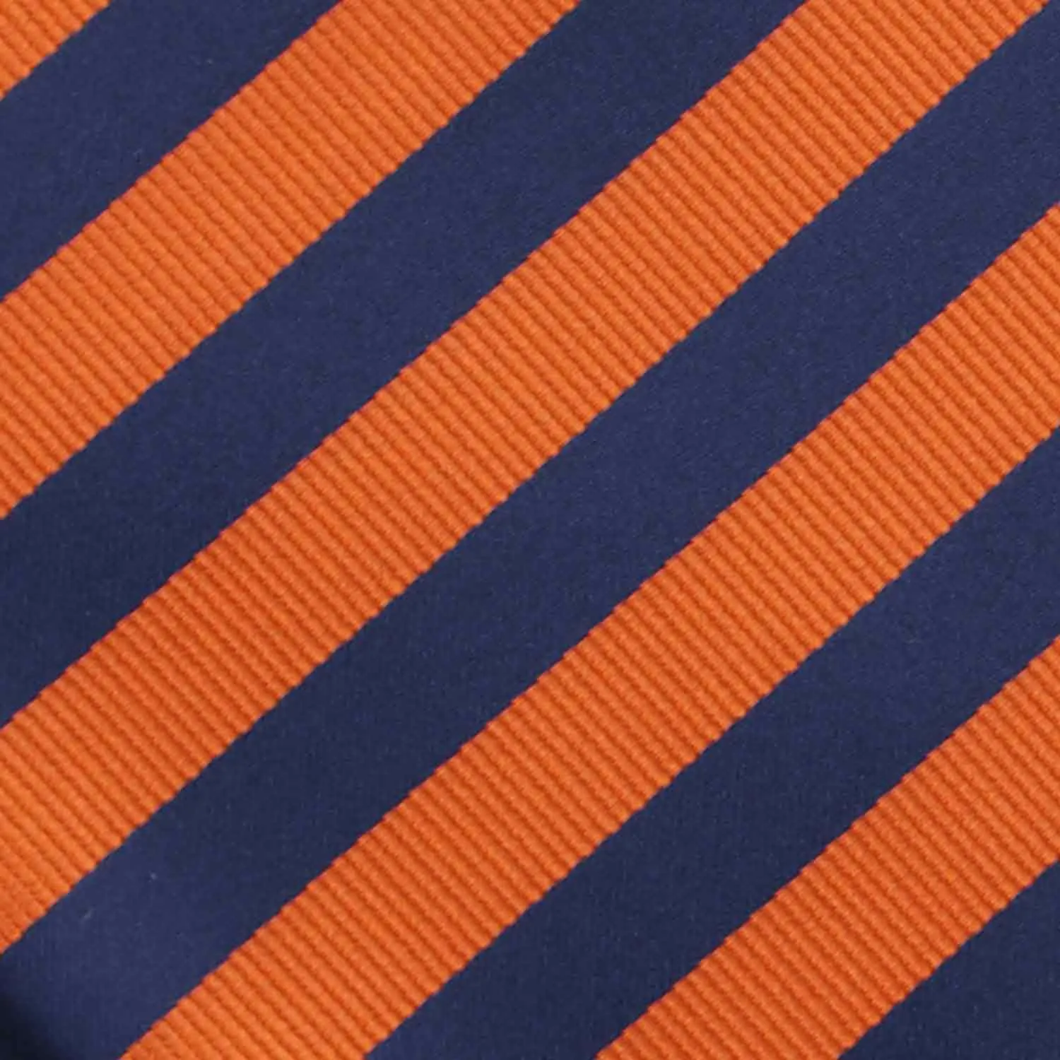 Navy Blue and Orange Formal Striped Pocket Square sold by TieMart product image thumbnail 4