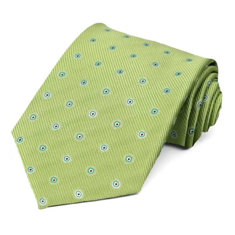 Lime Green Willoughby Dotted Necktie sold by TieMart