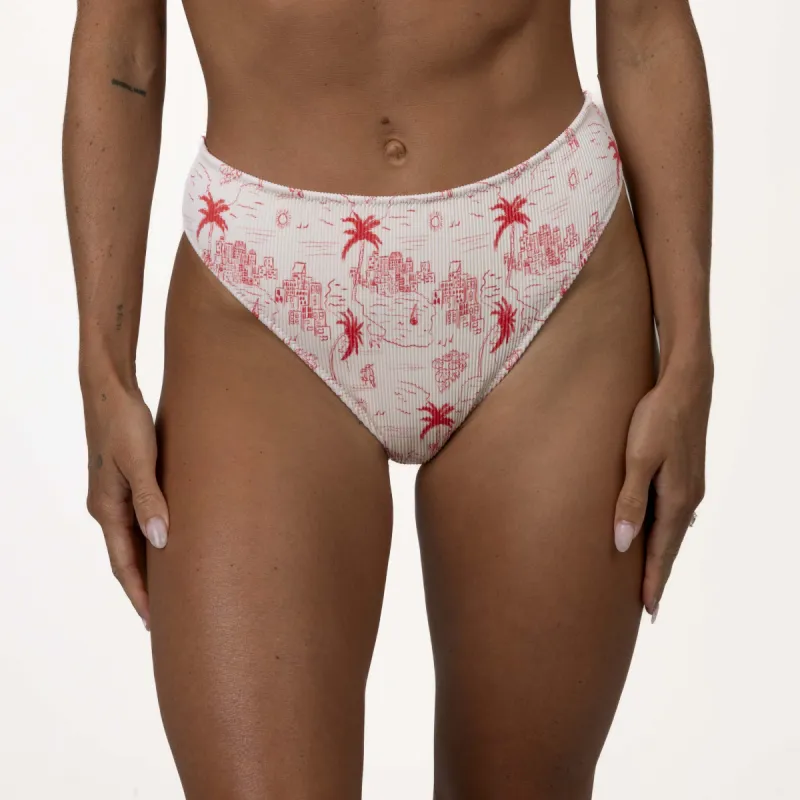 Isla Ribbed | High Waisted Bottoms sold by Honey Swim