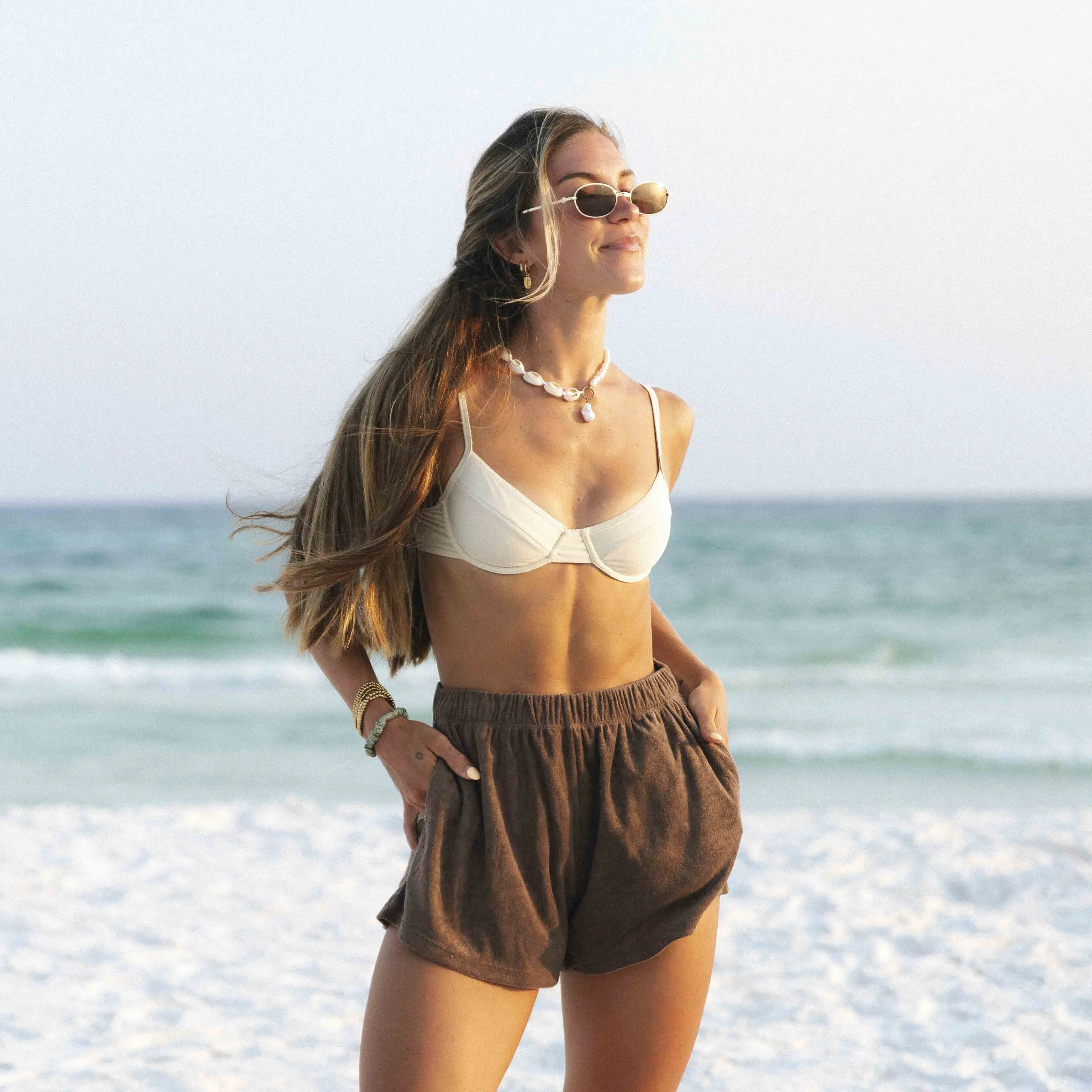 Coconut Terry Shorts sold by Honey Swim product image thumbnail 3