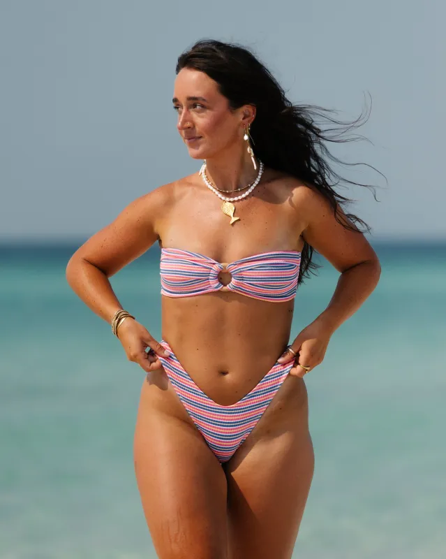 Sorbet Ribbed Bandeau | Top sold by Honey Swim