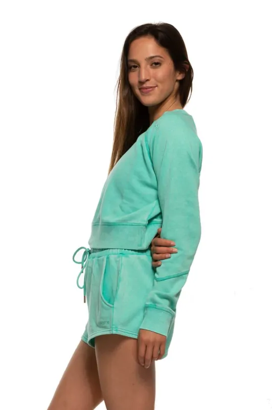 Brynn Cropped Fleece Crewneck made by Jolyn