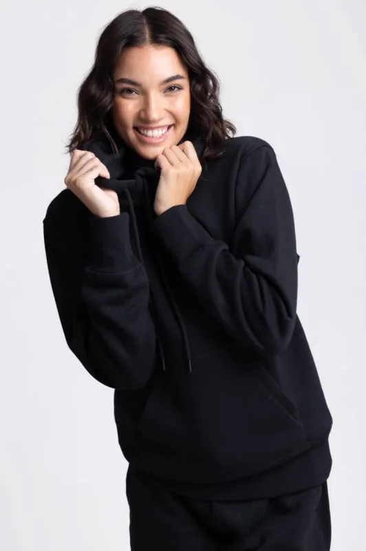 Taylor Fleece Hoodie Sweatshirt - Black sold by Jolyn