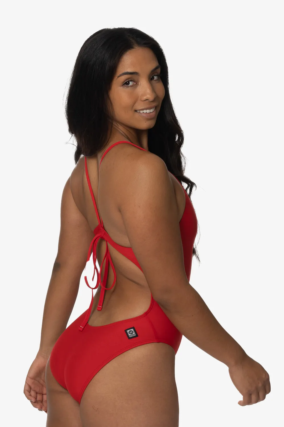 Taya One Piece Swimsuit - Red sold by Jolyn