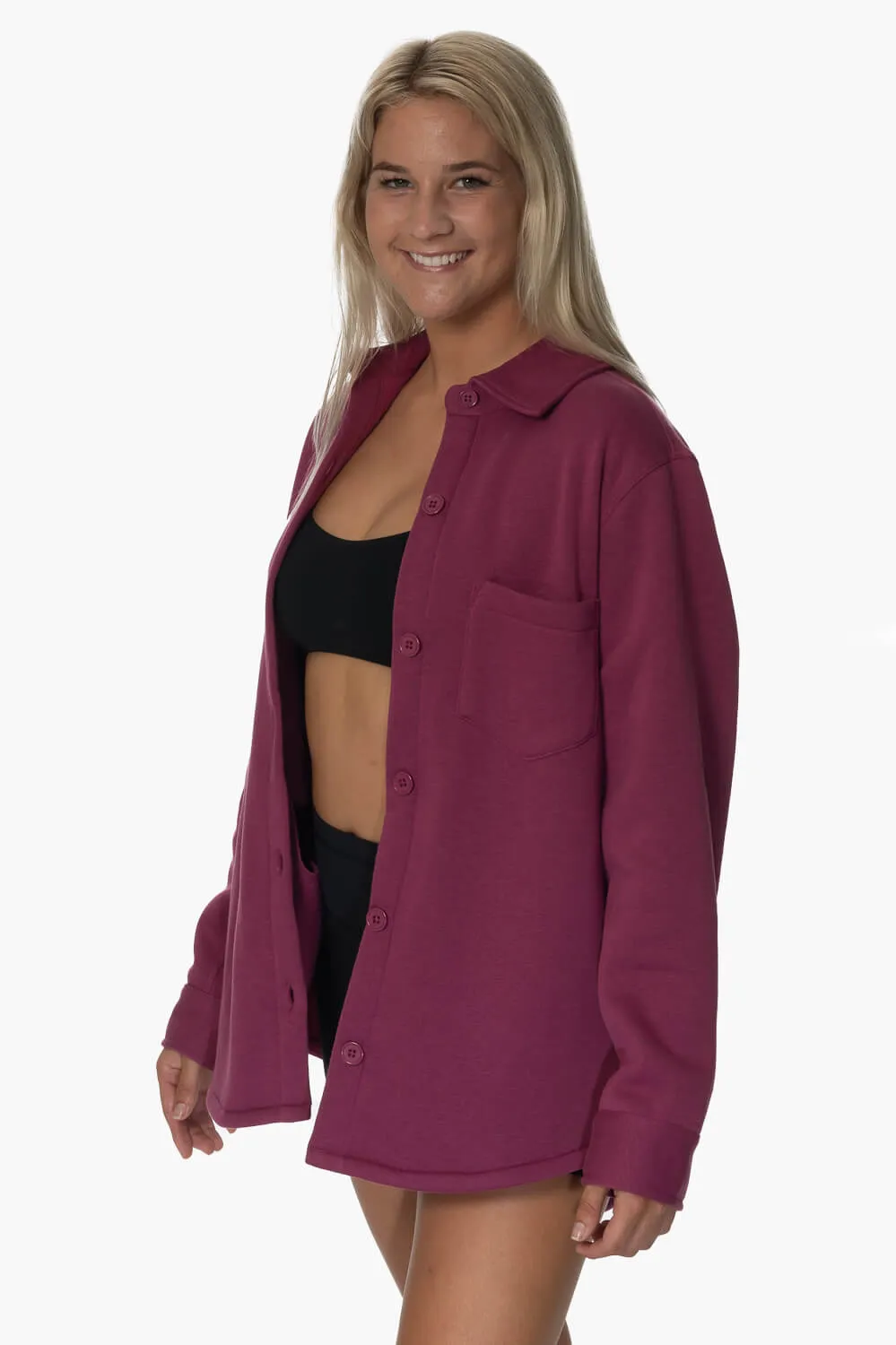April Fleece Button Up sold by Jolyn product image thumbnail 2
