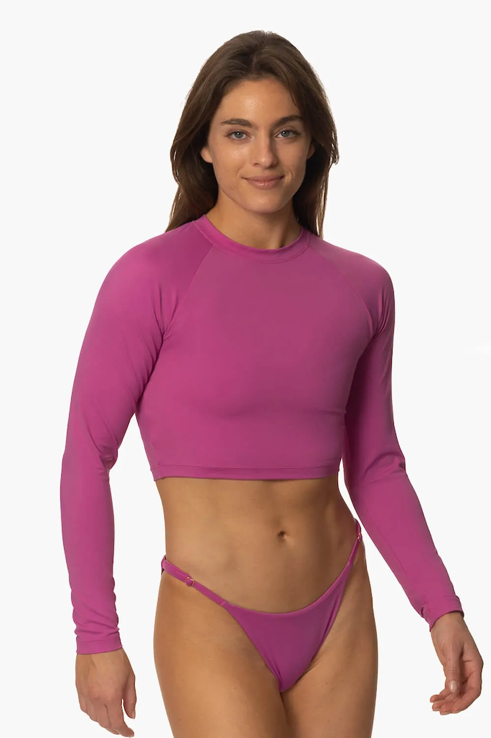 Moana Long Sleeved Crop Rashguard - Leucadia sold by Jolyn