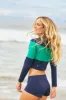 Luana Long Sleeved Crop Rashguard sold by Jolyn
