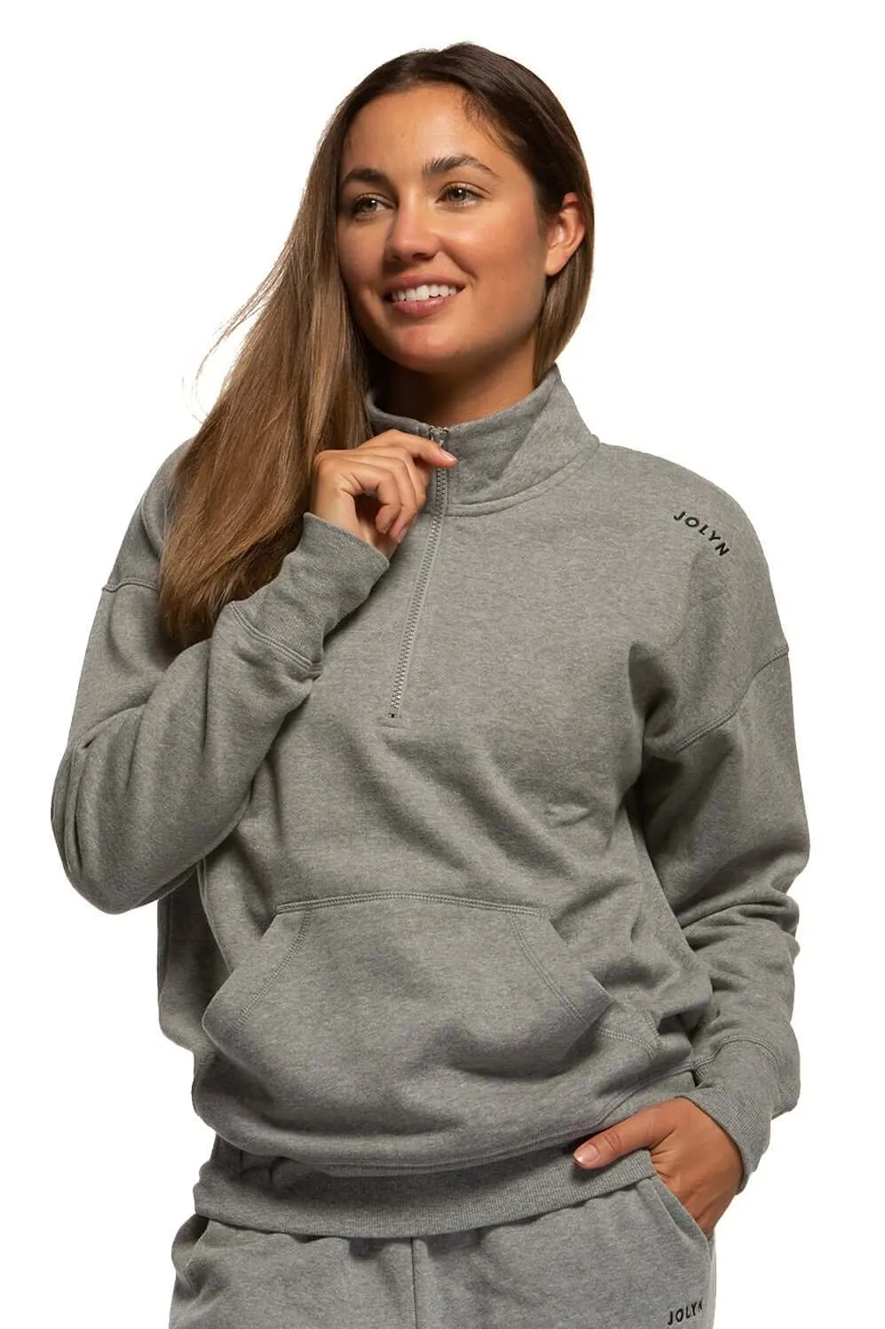 Eliza 1/4 Zip Fleece Pullover Sweatshirt sold by Jolyn product image thumbnail 3