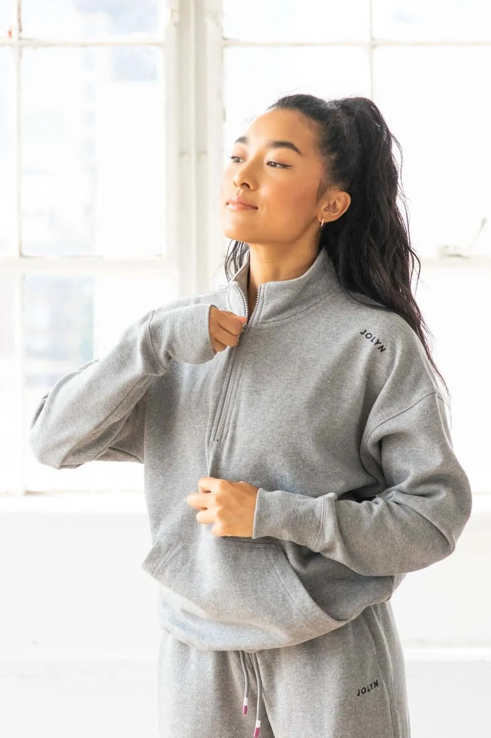 Eliza 1/4 Zip Fleece Pullover Sweatshirt sold by Jolyn product image thumbnail 2