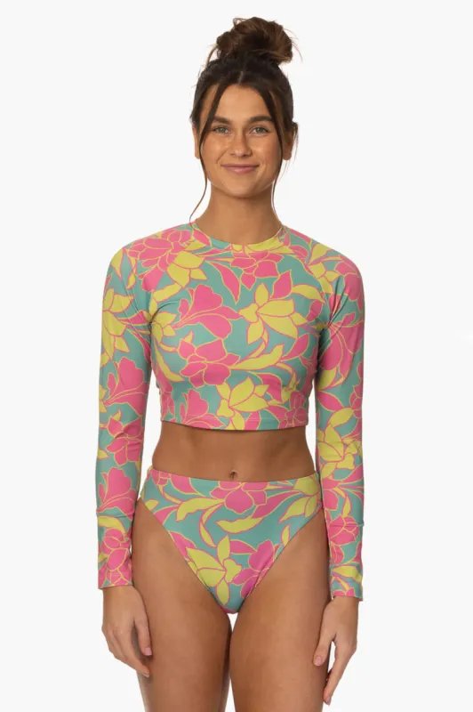 Moana Long Sleeved Crop Rashie - Treasure Island sold by Jolyn