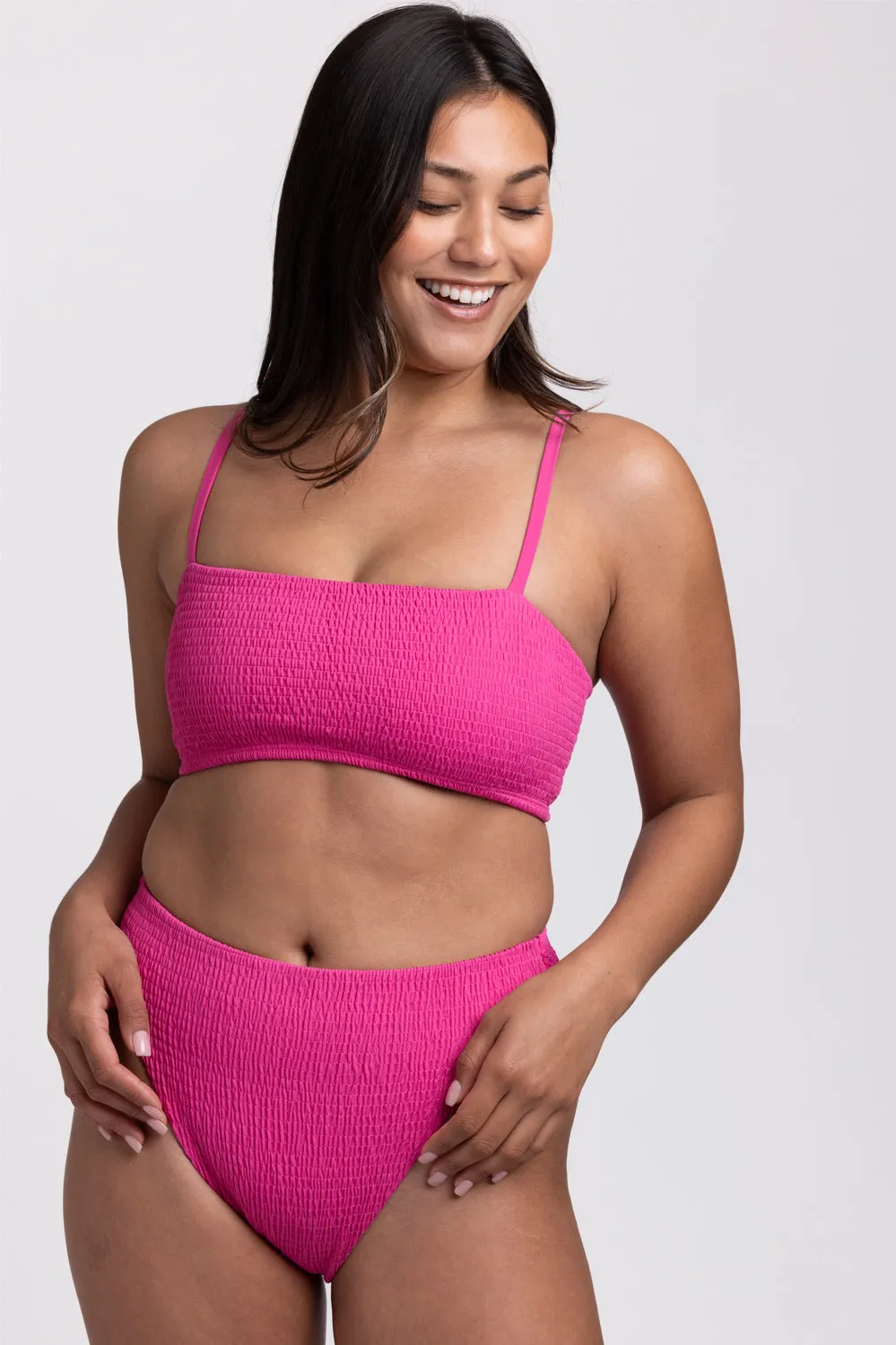 Hazel Smocked Bikini Bottom - Snapdragon sold by Jolyn product image thumbnail 3